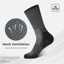 BAMBOO COOL Men's Crew Socks Athletic Running Sports Socks, Cushioned Moisture Wicking, Breathable Arch Support 6 Pack (XL)