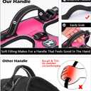 PoyPet No Pull Dog Harness, No Choke Front Lead Dog Reflective Harness, Adjustable Soft Padded Pet Vest with Easy Control Handle for Small to Large Dogs(Pink, Medium)