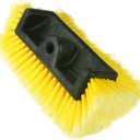 GIANT BEAR 10" Flow-Thru Penta-Level Car Wash Brush Head with Soft Yellow Bristles, Not Hurt Paint Scratch Free Cleaner Tool for Car Rv Truck SUV Deck Home Cleaning.
