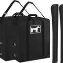 SIRUITON 2Pack Dog Playpen Storage Bag, Fits 32" H 8 Panels and 9 StakesSuitable for Foldable Exercise Pet Playpen, Dog Fence Travel Bag, with Reinforcing Plate & Shoulder (Black)