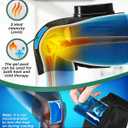 Lunix LX4 FSA Cordless Knee Massager with Heat, Compression & Vibration, Rechargeable Wrap for Knee, Calf & Thigh, Hot/Cold Therapy Option, Touchscreen Control for Everyday Comfort, Charcoal Black