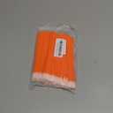 AAwipes Foam Swabs 6.3" (100 pcs, Round Head, Orange) Long Cleanroom Foam Cleaning Swab Sponge Stick for Inkjet Printer, Optical Instruments, Electronics (C5160C)