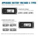 Runleader RL-BI609B Battery Power Meter, DC12V to 24V, Low Battery Reminder & Waterproof Design.