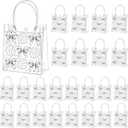 Tioncy 24 Pcs Clear Volleyball Gift Bags with Handle Volleyball Treat Candy Goodie Bags Sports Theme Party Favor for Team Snack Birthday Supplies, 8 x 8 x 3.15''