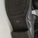 Modatope Black Rounded Toe Flat Knee High Boots Low Heel Elastic PU Leather Riding Boots Fashion Fall Winter Dress Boot Size 9