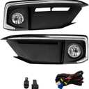 WFLNHB Left and Right Fog Lights Repalcement for Civic Sedan 2019 2020 (4-door) with Bulbs Covers Harness Switch Kit Driving Lamps Fog Lights 33950TBAA01