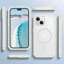 Red2Fire Magnetic for iPhone 15 Case, [Compatible with MagSafe][Military Grade Drop Protection][Heavy Duty Shockproof] Non-Slip Translucent Matte Bumper Phone Case for iPhone 15 6.1"-Antique White
