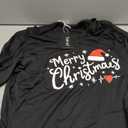 Christmas T-Shirt for Women Long Sleeve Round Neck Xmas Holiday Shirts Casual Basic Tunic Tops L