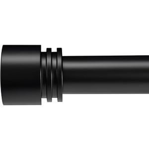 Long Curtain Rods 120 to 170 Inches  Heavy Duty Adjustable Drapery Rod for Wide Windows, Sliding Doors, Patios, 1 Inch All Metal, 4 Brackets, Ceiling & Wall Mount, Black