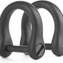 FEGVE Small Titanium Key Ring with Screw Shackle - Car Fob Keychain Heavy Duty Strong Mini Titanium D Rings -1/3 Inch/9mm (Black 2 Pack)