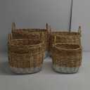 Baskets, Set of 4 for Home, Office, Dorm Room, Living Room, Bedroom, Bathroom, Nursery Storage and Organization (18x15x13in/16x13x11in/12x11x10in/10x10x9in)