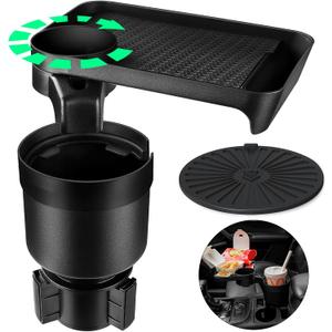 Cup Holder Tray for Car, Detachable and Rotatable Food Holder Tray Table with Expandable Base Compatible with Yeti 20/26/30 oz Hydro Flasks 32/40 oz Nalgenes 30/32/38/48 oz Camelbak 32/40 oz Cup Holder Tray for Car, Detachable and Rotatable Food Holder Tray Table with Expandable Base Compatible with Yeti 20/26/30 oz Hydro Flasks 32/40 oz Nalgenes 30/32/38/48 oz Camelbak 32/40 oz