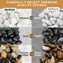 NUPICK 16lb White River Rocks for Outdoor Landscaping, 1-2 Inch Pebbles for Indoor Plants, Natural Polished Aquarium Gravel, Decorative Rocks for Succulent, Garden, Vases Fillers, Bird Baths