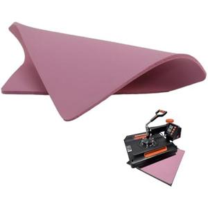 Silicone Heat Press Mat 15x15 Inch, Heat Resistant & Fireproof, Double Sided Washable Heat Press Pad for Vinyl Ironing HTV Transfer Sublimation & Crafting Projects,Pink