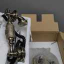 Vintage Rotary Telephone Antique Old Fashion Phone Resin Imitation Copper Retro Dial Landline Phone Decor Handset Turntable Telephone for Home Office (Vintage Bronze)