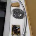 NUR Modern Arc Floor Lamp with Remote Control, 67" Tall Bright LED Standing Lamp, Stepless Dimmable & 3 Color Temperatures, Minimalist Curved Pole Light for Living Room, Bedroom & Office, Black