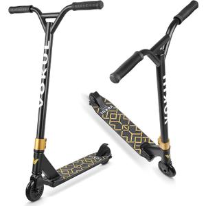 VOKUL S2 Pro Scooters for Kids Age 6-12 | Colorful Stunt Scooter for Beginners Teens | Trick Scooter for BMX Freestyle Tricks (Gold)