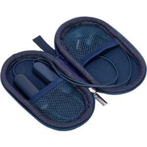 Ginsco Mini-Portable Case for Beats Flex Wireless Earbuds with Built-in Microphone Earphones, for Apple EarPods Headphones Wired Ear Buds/Samsung Galaxy Wired Earbuds Hard Case for Earphones(Blue)