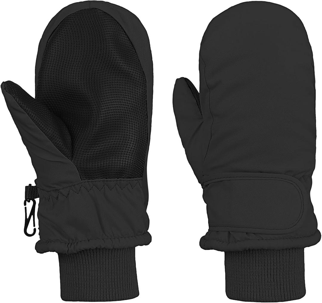 American Trends Toddler Mittens Boys Snow Waterproof Ski Mitten Fleece Warm Winter Kids Gloves for Baby Boy Girl (XS (fits 1-2 year)