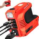 220W Power Inverter for Bauer 20V Battery, DC 20V to AC 110-120V Battery Inverter, Charger Adapter w/USB&Type-C&DC Port&AC Outlet&LED Light
