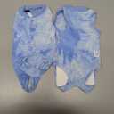 2 Pack Cat Surgery Recovery Suit for Female and Male, Soft Cat Spay Shirts Clothes, Comfortable Kittens Pajamas Onesie, Adjustable Fit to Stop Licking, Blue M (M (3.5-7lb))