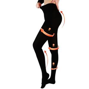 Medical Compression Tights for Women, 20-30 mmHg Closed Toe Compression Pantyhose Support Graduated Compression Stockings Leggings Tights for Varicose Veins Edema, L