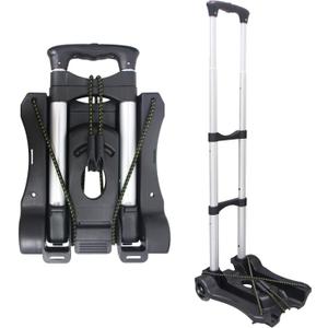 Sutekus Folding Hand Truck and Dolly 110-lbs Lightweight Portable Luggage Cart for School Travel Office Moving (Black)