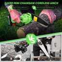 Saker Mini Chainsaw Cordless,6 Inch Chainsaw, Mini Electric Chainsaw Cordless Battery Powered,One-Hand Portable Chain Saw for Tree Trimming, Pruning&Wood Cutting,Gifts for Men Husband