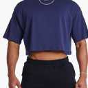 Ouber Men's Short Sleeve Crew Crop T Shirts Cotton Muscle Bodybuilding Shirts Size M