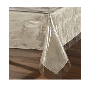 Clear Plastic 100% Waterproof Tablecloth - 70 x 120 Inch - Vinyl PVC Rectangle Table Cloth Protector Oil Spill Proof Wipe Clean Table Cover for Dining Tables, Parties & Camping, Crystal Clear