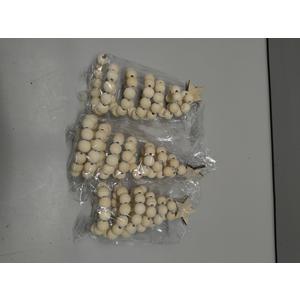 Thyle 3 Pcs Christmas Tree Decor 3 Sizes 6/8/10 Inch Small Boho Artificial Christmas Tree Tabletop Decor for Home Shelf Mantel Fireplace Table Party Supplies(Bead Style,Wood)