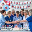 Nurse Graduation Party Decorations 2026, Nursing Graduation Party Supplies with Congrats Nurse Banner, Nurse Balloons, Nurse Cupcake Toppers for Nurses Week Decorations 2026
