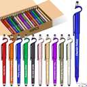 50 Pcs Inspirational Pens Batch, Motivational Ballpoint Pen with Writing Touch Screen And Mobile Phone Stand 3-in-1, Black Ink Office Encouraging Quotes, Office School Supplies Inspirational Gifts