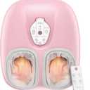 RENPHO Foot Massager Machine with Heat [2026 Upgraded], Shiatsu Foot Massager for Plantar Fasciitis, Mothers Day Gifts for Mom, Cordless Control, Birthday Gifts for Women Men, Pink