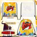 Kajaia Hero Party Favors Bags Comic Heroes Drawstring Backpacks Goodie Candy Gift Bags for Christmas Birthday Party Supplies(30 Pcs)