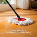 O-Cedar Easywring Microfiber Spin Mop & Bucket Floor Cleaning System with 1 Extra Refill,Red / Gray