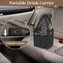 Foyego 4 Cup Drink Carrier with Handle, Reusable Cup Carriers for Drinks, Portable Foldable Insulated Coffee Cup Drink Holder for Delivery and Caddy