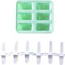 Popsicle MoldPopsicle Maker Popsicle Molds 6 Pieces Silicone Ice Pop Molds BPA Free Popsicle Mold Reusable Easy Release Ice Pop Make (Green)