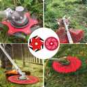 CZS Steel Trimmer Head, 6 Steel 65Mn Razors Trimmer Head & 36 Teeth Brush Cutter Blade, Weed Eater Blades for Brush Cutter, Trimmer, Weed Eater (Adapter Kits Included)