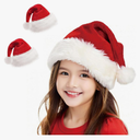Christmas Hat, Santa Hats for Adults & Kids Red Velvet Comfort Extra Thicken Holiday Xmas Hat for New Year Festive Party