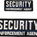 Police Embroidered Military Tactical Patches Hook and Loop, for Officer Guard Uniforms Vest, Jacket, Carrier, Hat (2pcs Security)