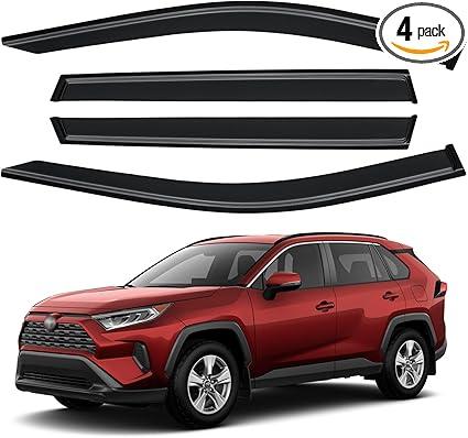 Window Visors Rain Guards for 2019-2025 Toyota RAV4 | Out-Channel Window Vent Wind Deflectors Visors Shades Protectors for 19 20 21 22 23 24 25 Toyota RAV4