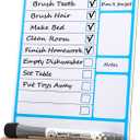 Magnetic Dry Erase Board To-Do List and Chore Chart for Kids - Whiteboard for Fridge, Reusable Daily Schedule, Memo, Planner, Routine Task Planning Board (Bases)