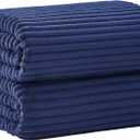 Oversized Bath Sheets 40x80 Inches Extra Large Bath Towels for Adults Super Soft Quick Dry Highly Absobent Microfiber Shower Towels for Bathroom, Pool, Gym, Yoga Towel (Navy Blue, 2Piece)