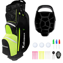 Golf Cart Bag,Premium 15 Way Golf Club Bag with Rain Cover,Cooler,and Accessory Kit for Men and Women