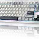 YUNZII YZ87 Gasket Mechanical Keyboard,TKL Wireless Hot Swappable with 5-Layer Padding, BT5.0/2.4G/USB-C NKRO RGB Backlit for Win/Mac(White, Milk Switch)