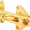 Prime-Line U 11315 Swing Bar Door Guard With High Security Auxiliary Lock, Brass Finish (Single Pack)