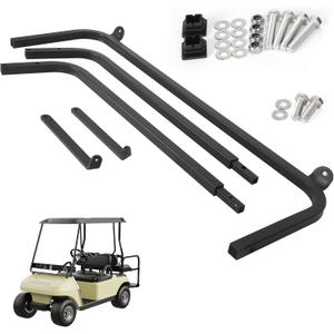 10L0L Golf Cart Front Roof Strut Brackets for Club Car DS (84-99) with Steel Screw Bushings Repair Kit, Heavy Duty Strut Support Reinforcement Repair
