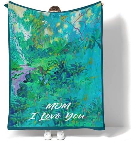 remberever Warm Flannel Blanket Mom's Blanket Thanksgiving Gifts for Mom from Daughter ldeas Birthday Gifts for Mother Christmas, Mother's Day Oil Painting Throw Blanket