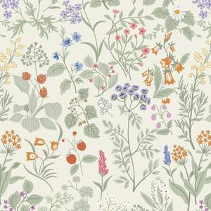 Dimoon Floral Wallpaper Peel and Stick Floral Leaves Contact Paper Beige Green Renter Friendly Wallpaper Removable Textured Farmhouse Cottage Wall Paper for Bathroom Bedroom Vinyl Roll 17.3" X 78.7"